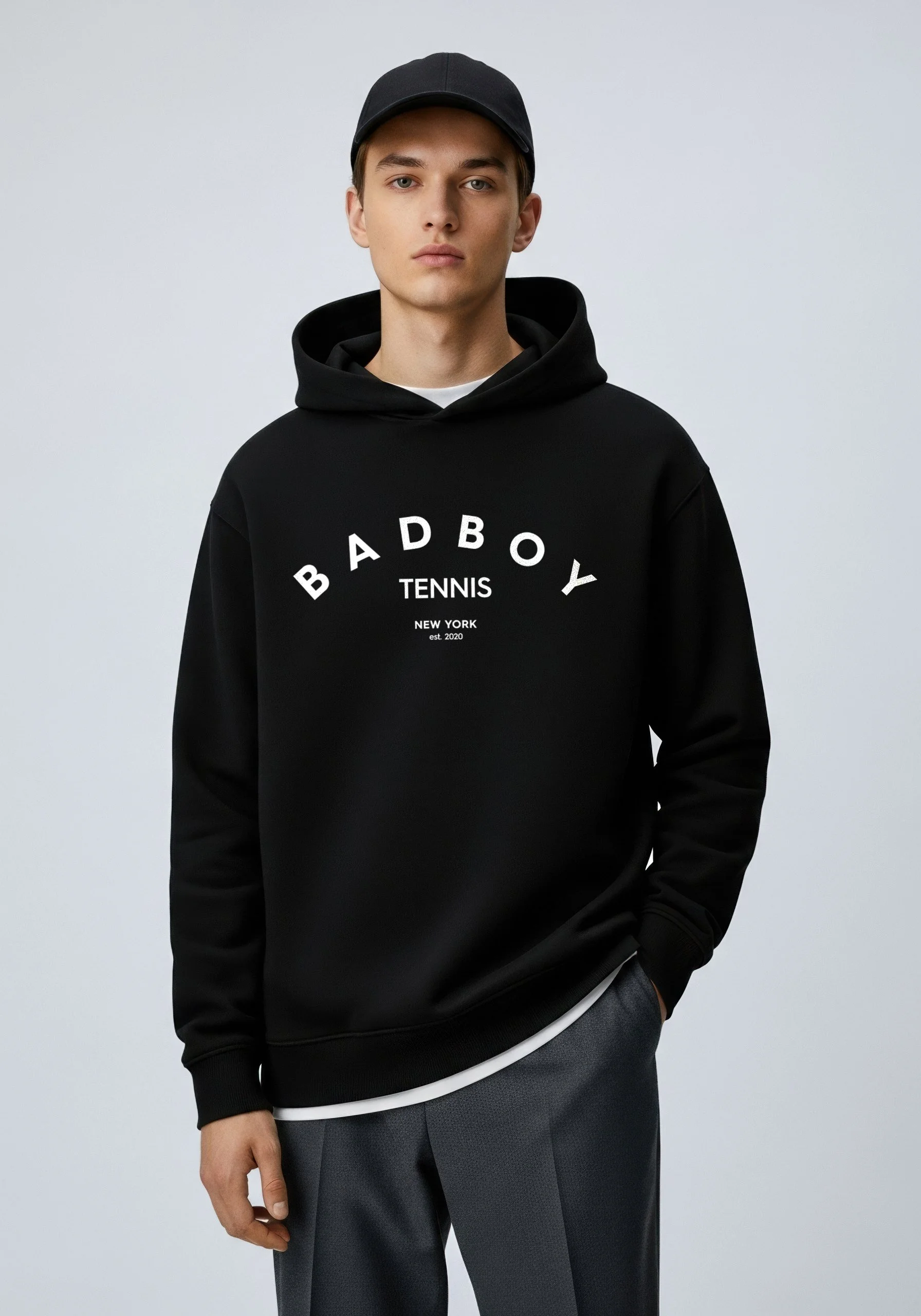 Atelier Oversized Hoodie - Black | Recycled Fleece | Bad Boy